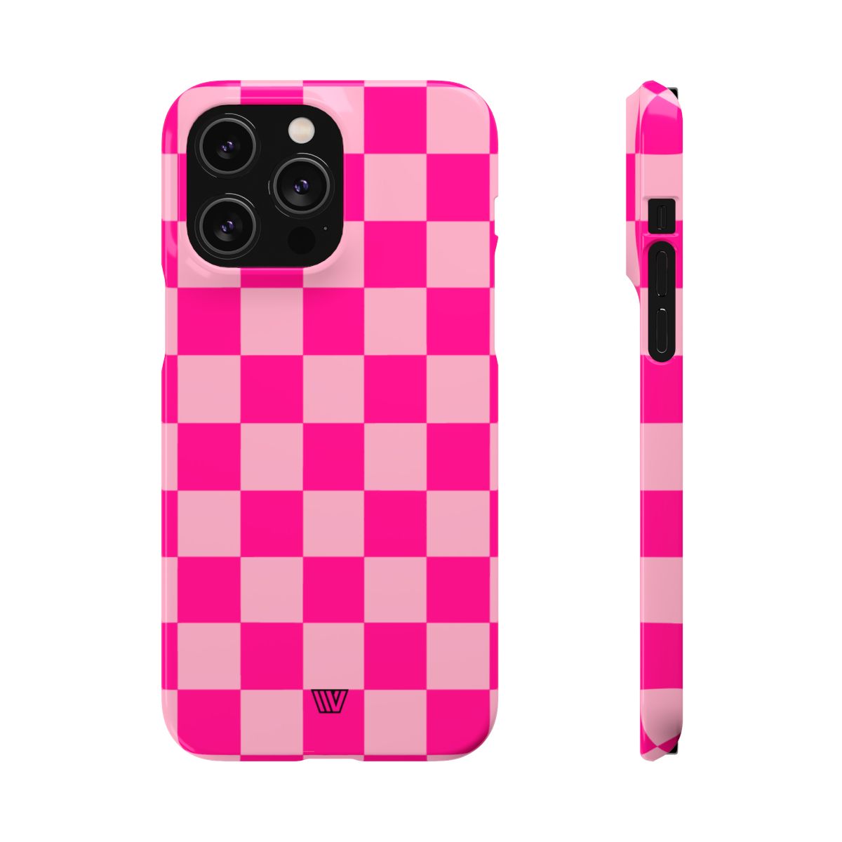 HOT PINK CHECKERBOARD | Slim Phone Case