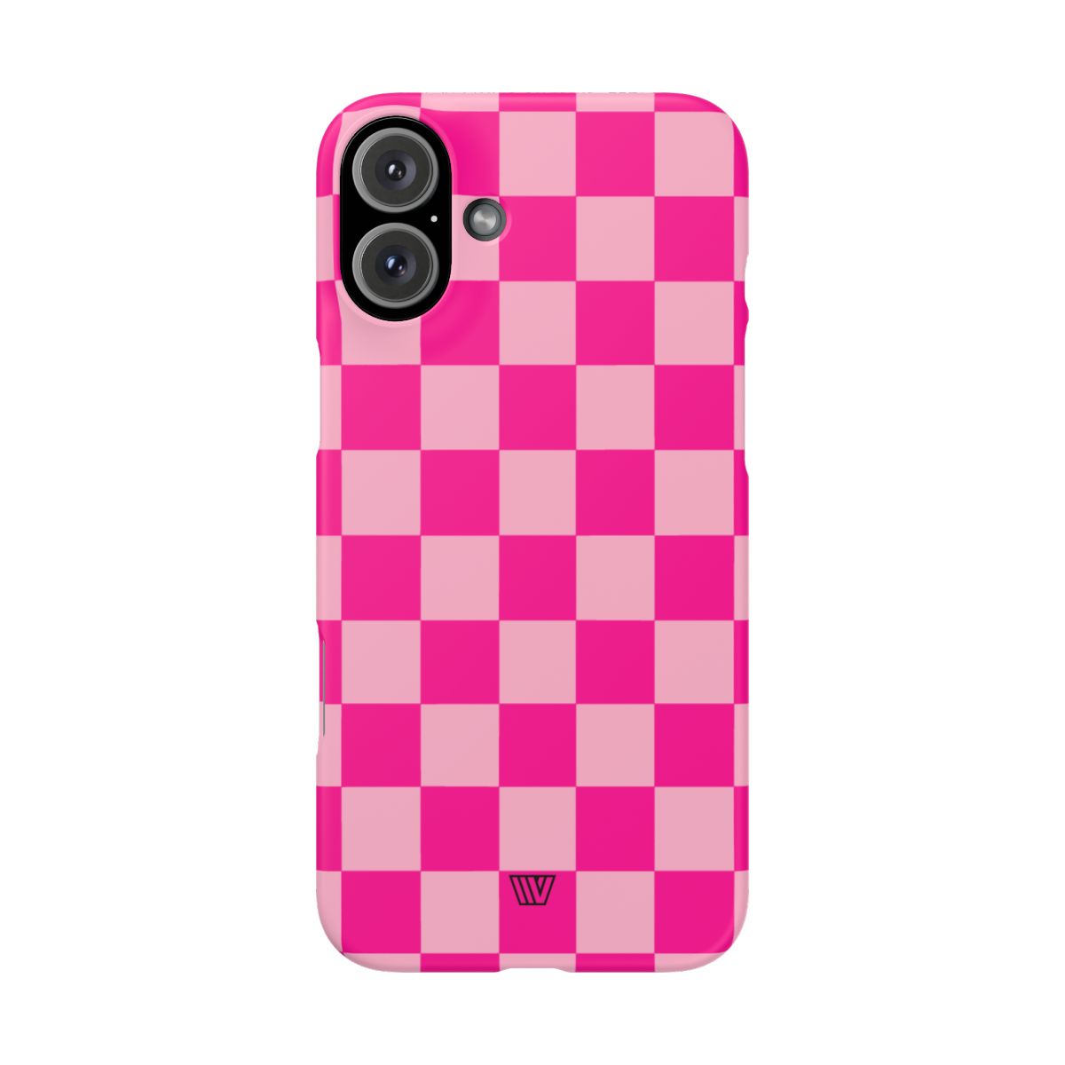 HOT PINK CHECKERBOARD | Slim Phone Case