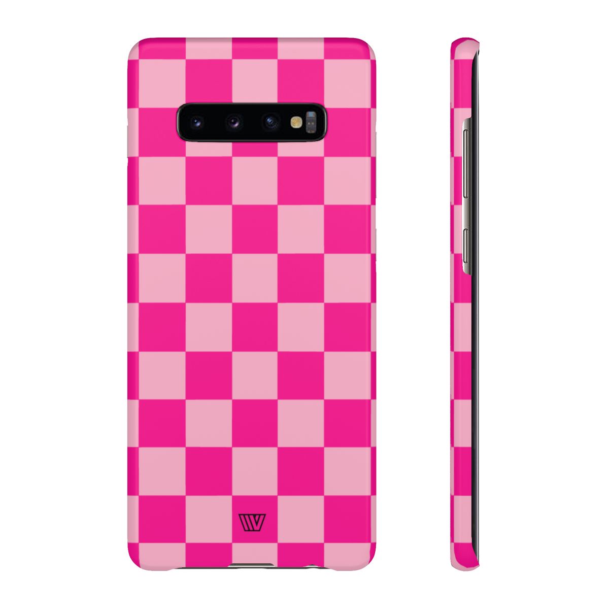 HOT PINK CHECKERBOARD | Slim Phone Case