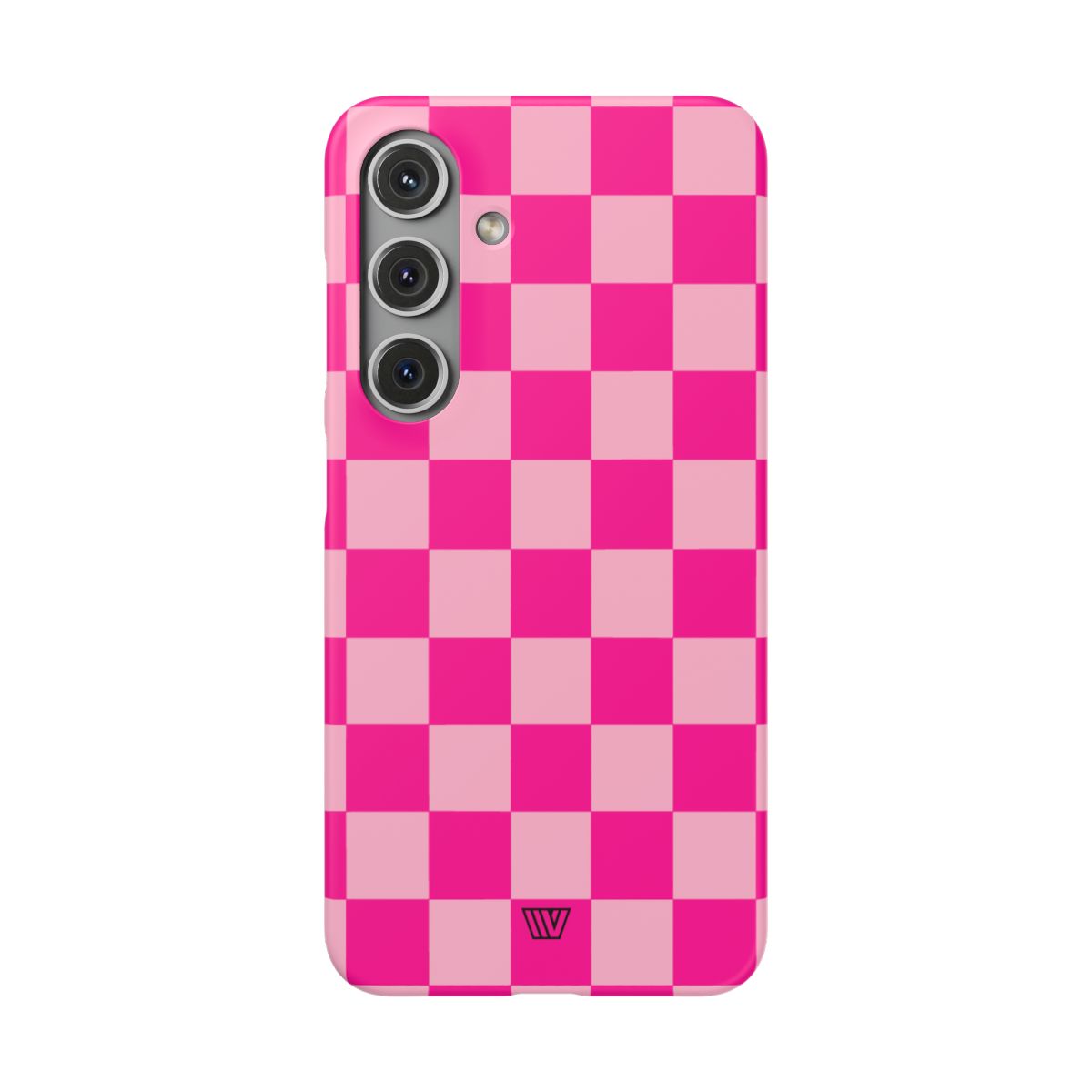 HOT PINK CHECKERBOARD | Slim Phone Case