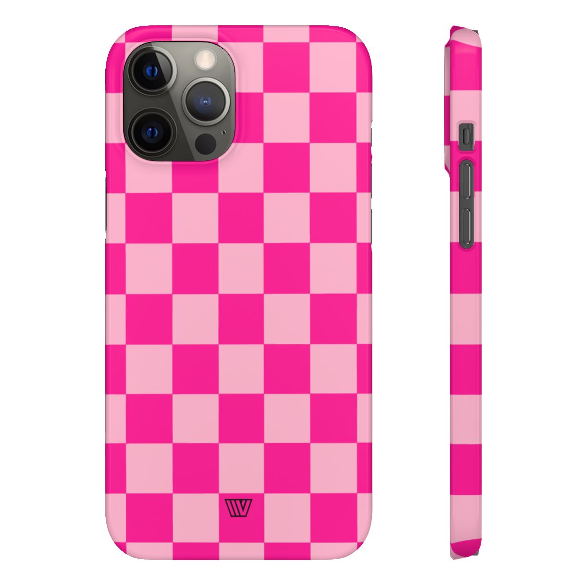 HOT PINK CHECKERBOARD | Slim Phone Case