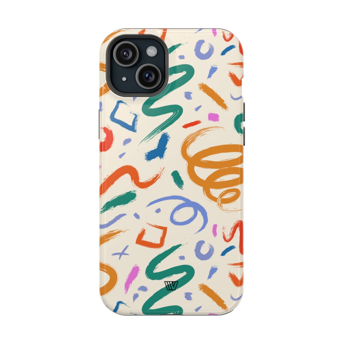 DOODLE PAINT BRUSH STROKES | MagSafe Tough iPhone Case