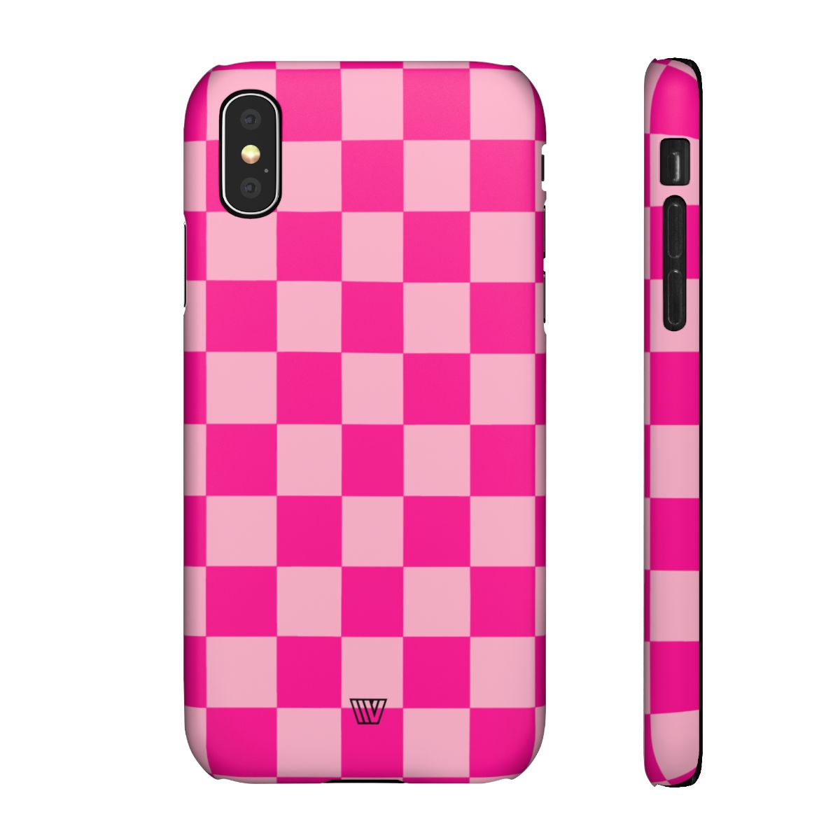 HOT PINK CHECKERBOARD | Slim Phone Case