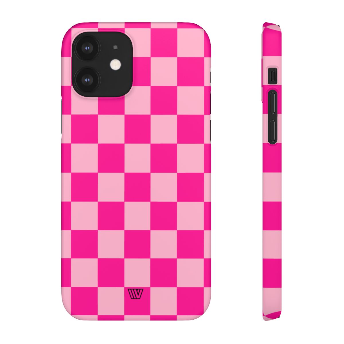 HOT PINK CHECKERBOARD | Slim Phone Case