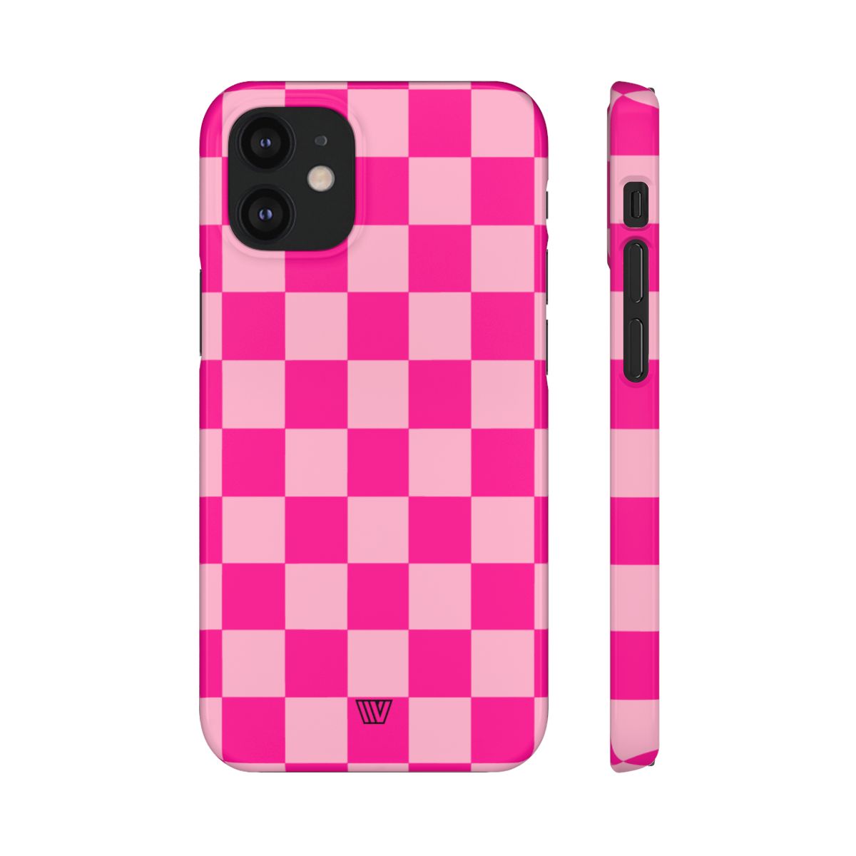 HOT PINK CHECKERBOARD | Slim Phone Case