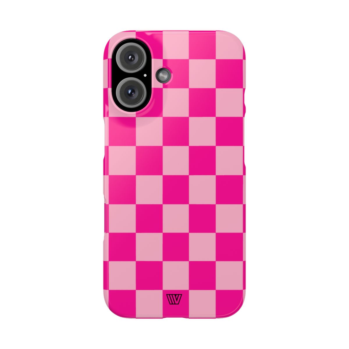 HOT PINK CHECKERBOARD | Slim iPhone Case