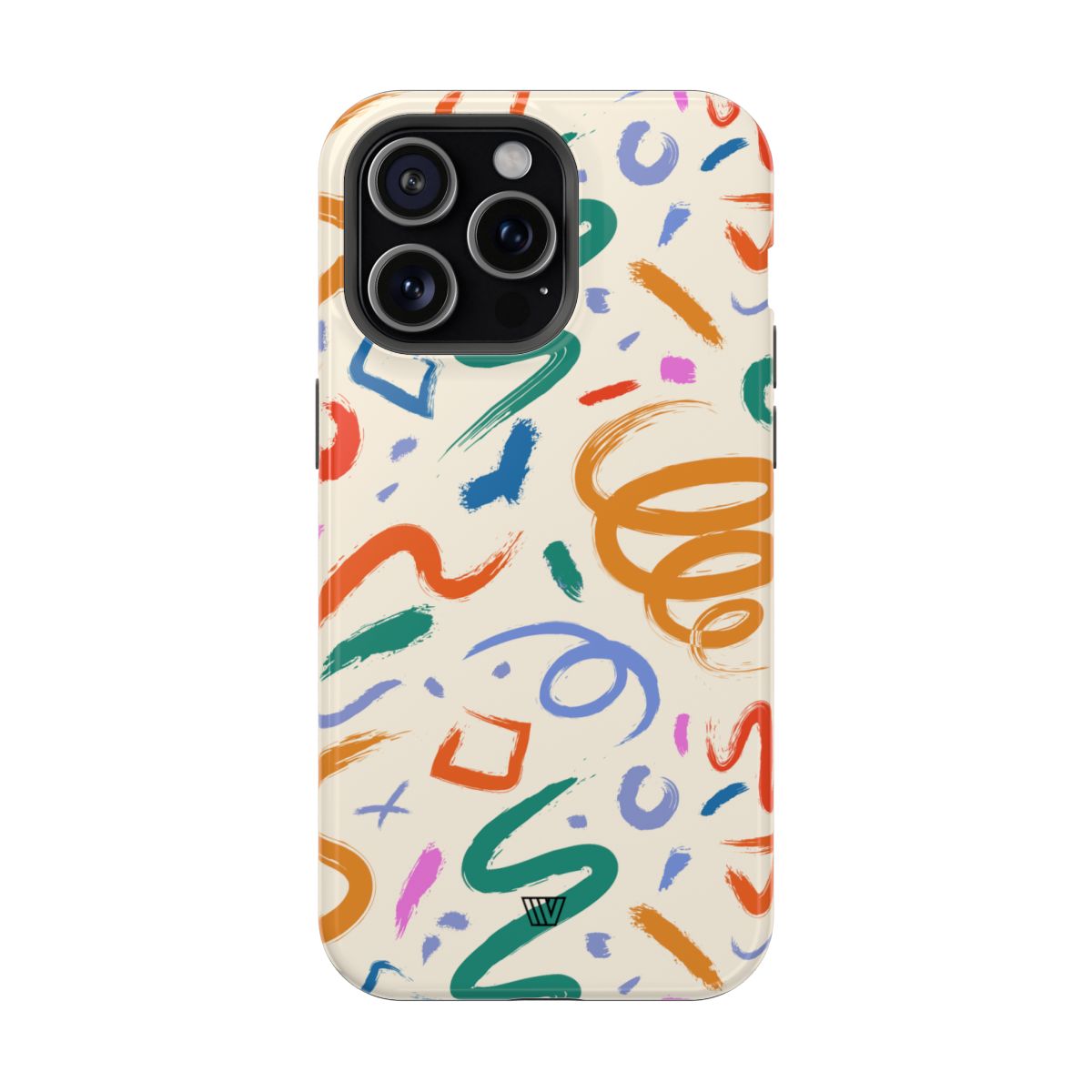 DOODLE PAINT BRUSH STROKES | MagSafe Tough iPhone Case