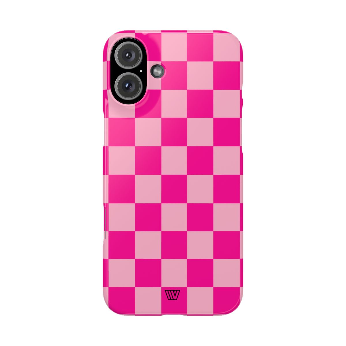 HOT PINK CHECKERBOARD | Slim iPhone Case