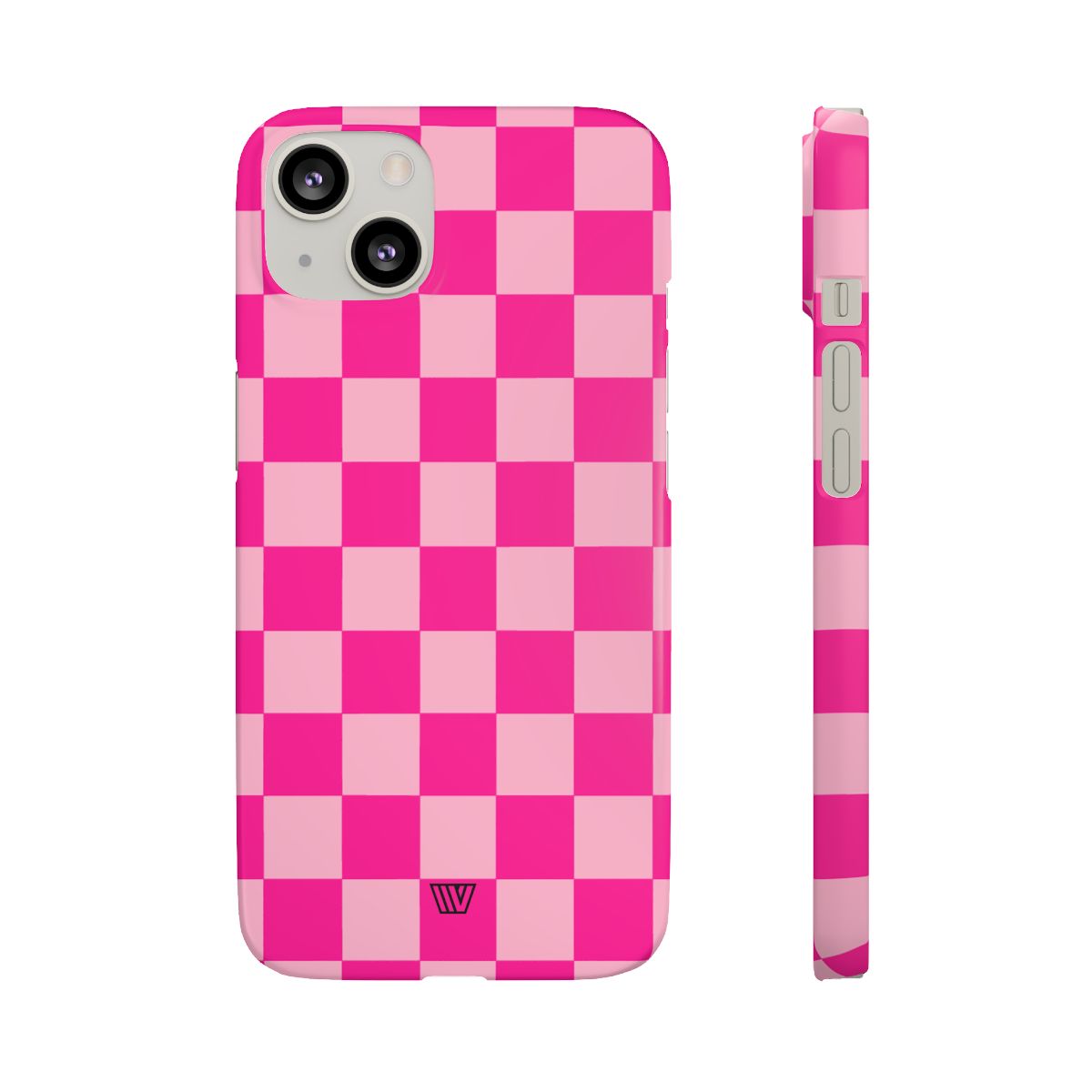 HOT PINK CHECKERBOARD | Slim Phone Case