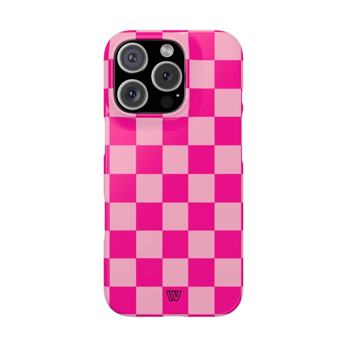 HOT PINK CHECKERBOARD | Slim iPhone Case