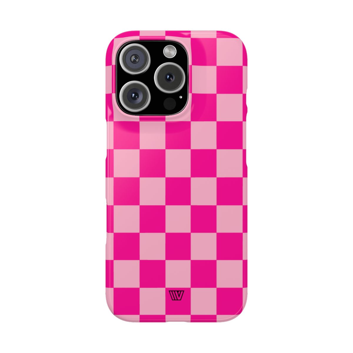 HOT PINK CHECKERBOARD | Slim Phone Case