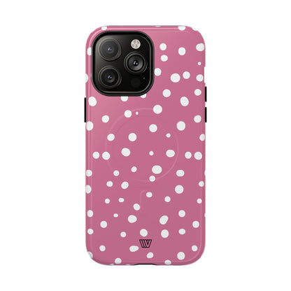 BLUSH RED DOTS | MagSafe Tough iPhone Case