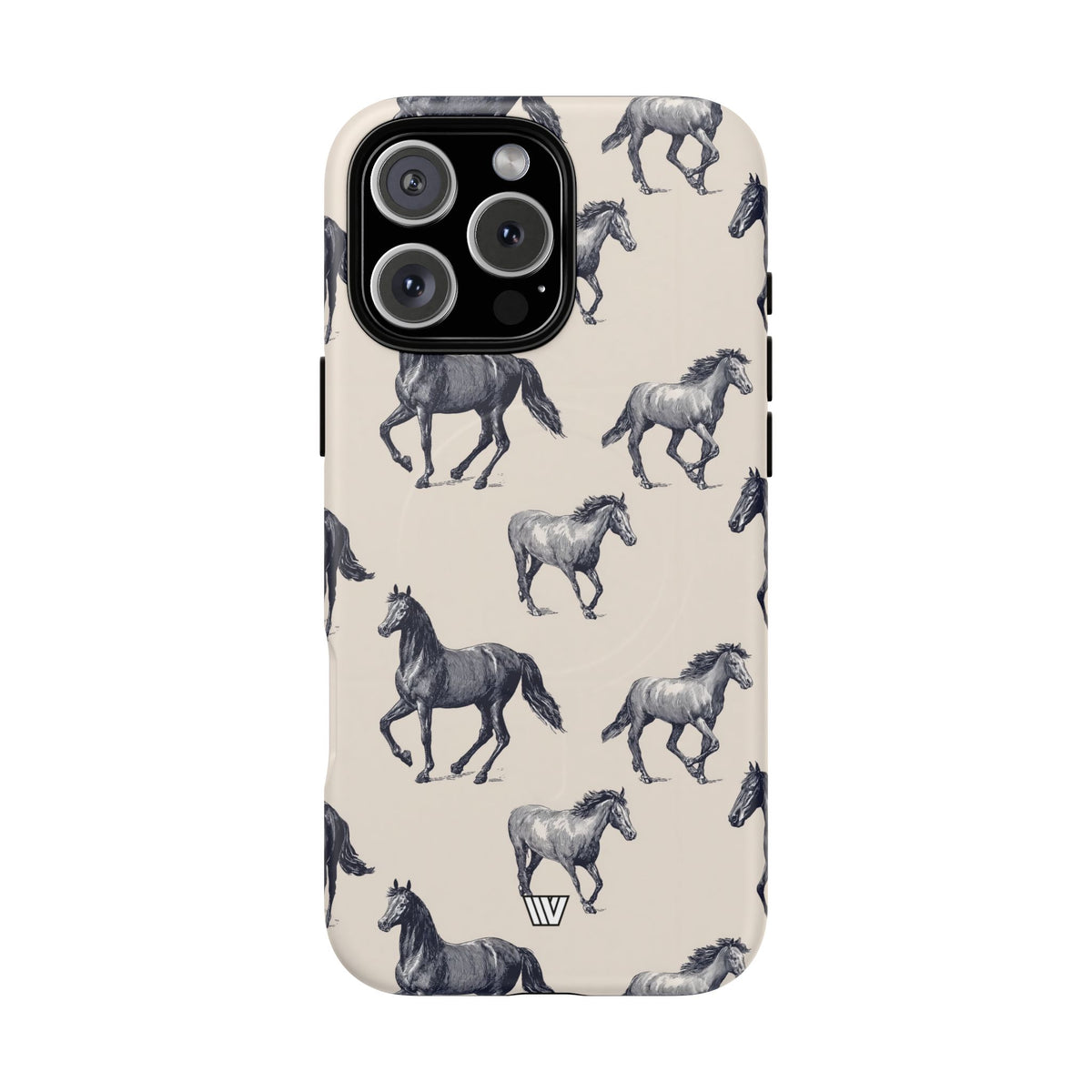 Horse Sketches MagSafe Tough iPhone Case – iPhone 16 Pro Max, Matte
