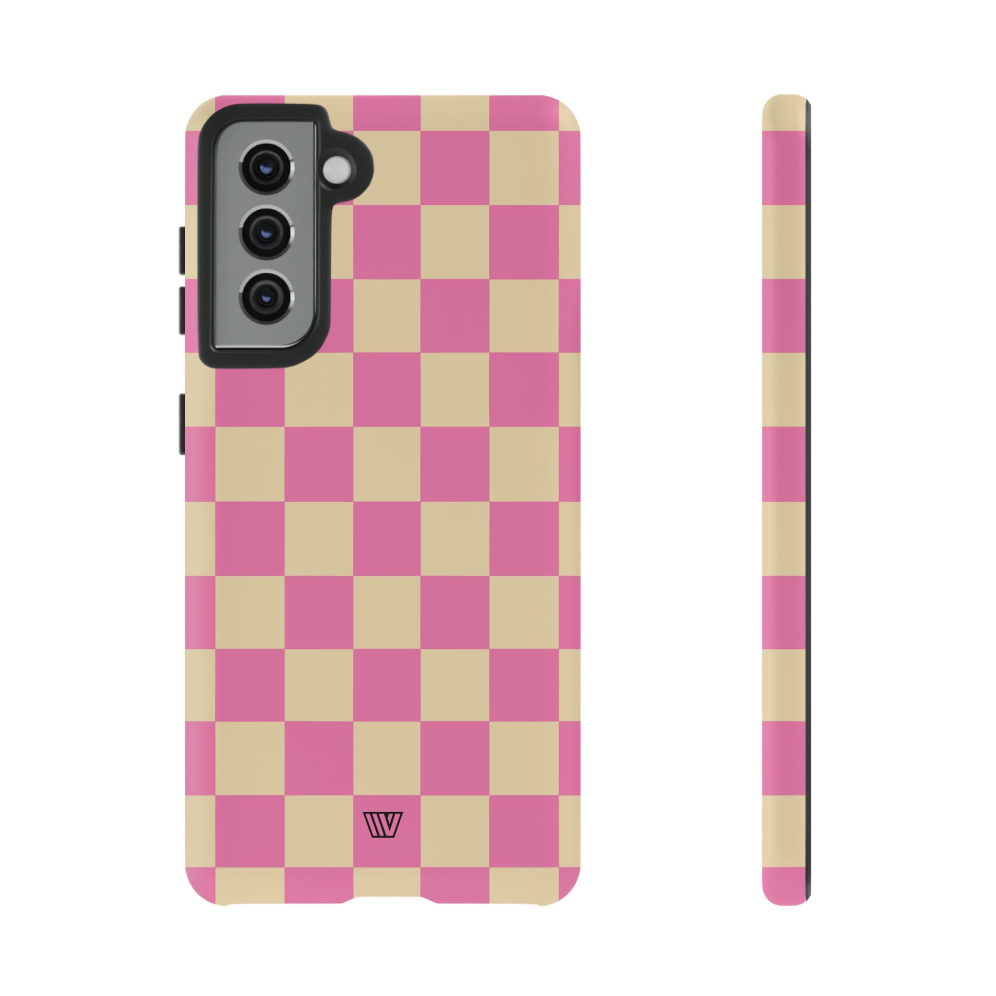 PINK TAN CHECKERBOARD | Tough Phone Case - Trovvve