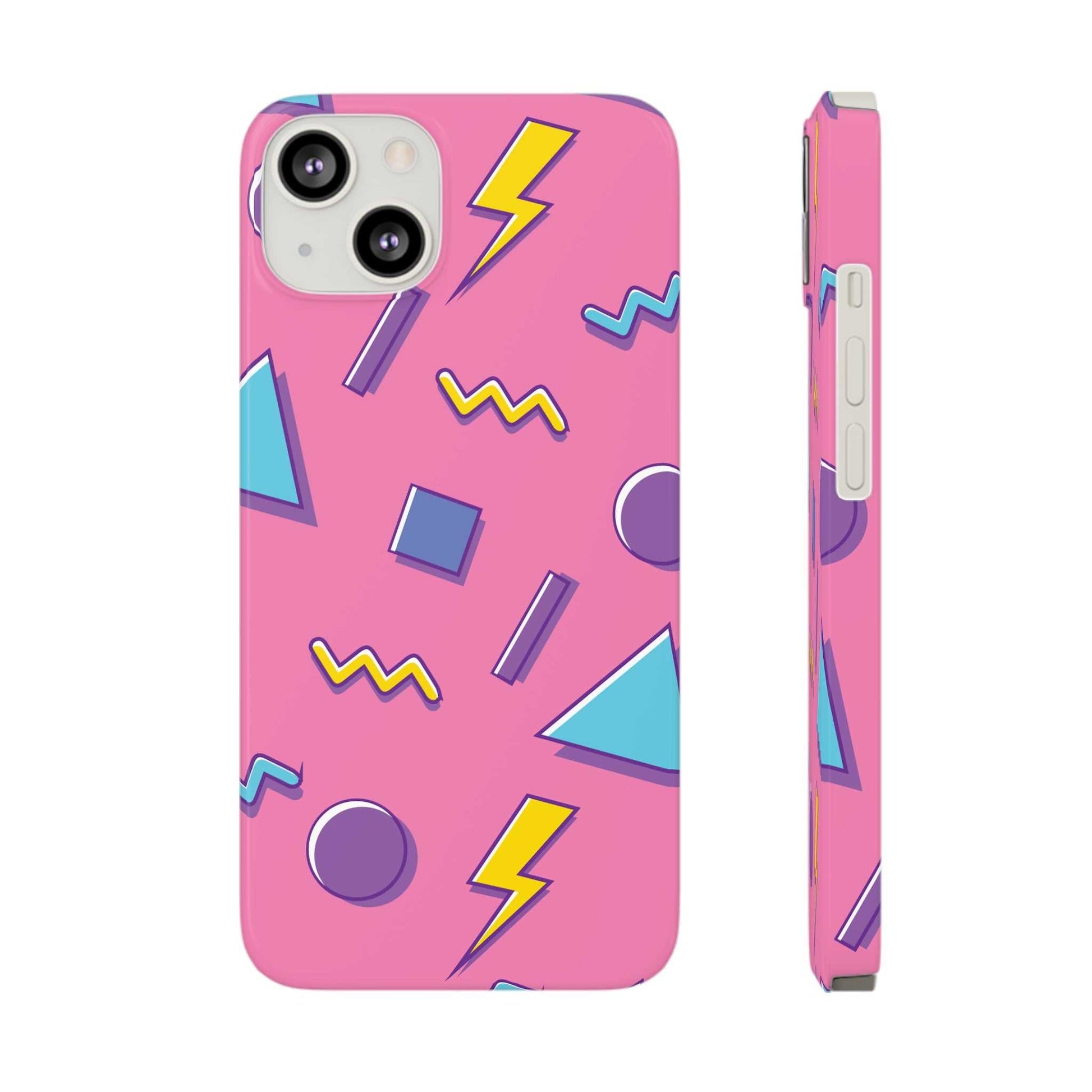 80 /90s PINK RETRO PATTERN | Slim iPhone Case - Trovvve