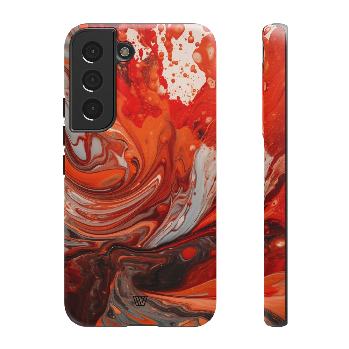 WHITE FIRE PAINT SWIRL | Tough Phone Case - Trovvve