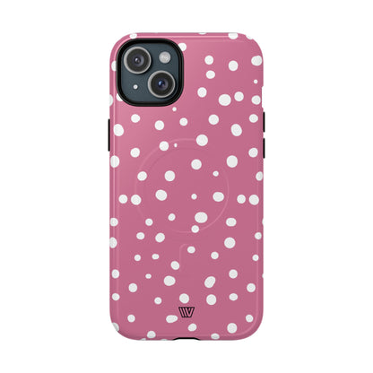 BLUSH RED DOTS | MagSafe Tough iPhone Case