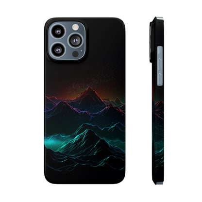 NEON MOUNTAINS | Slim iPhone Case - Trovvve