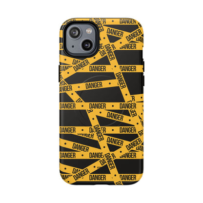 Danger Tape MagSafe Tough iPhone Case – iPhone 14 Plus, Matte