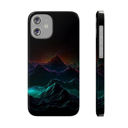 NEON MOUNTAINS | Slim iPhone Case - Trovvve