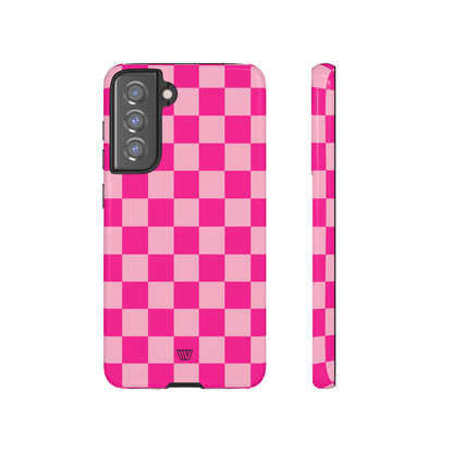 HOT PINK CHECKERBOARD | Tough Phone Case