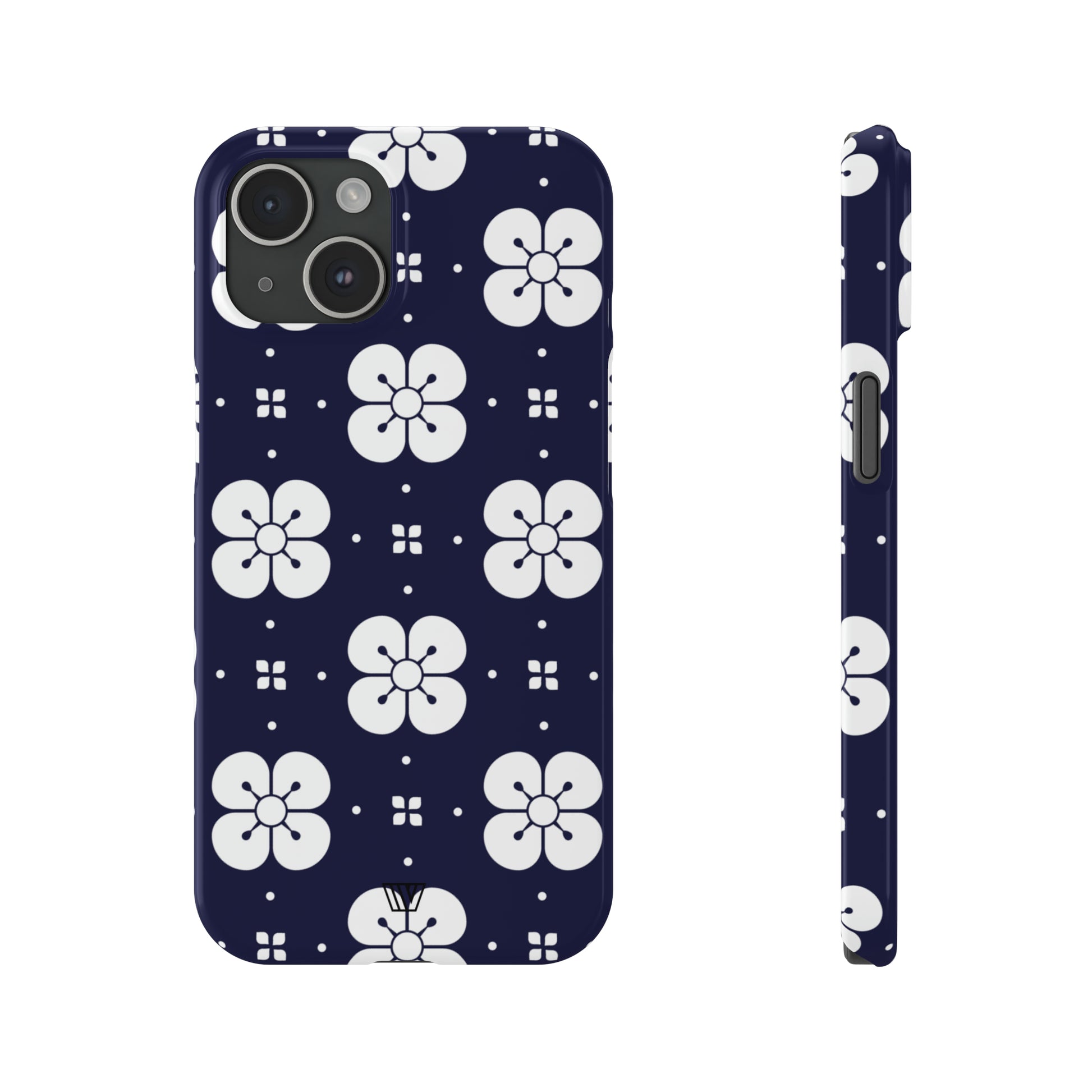 GEOMETRIC FLOWER BLUE | Slim iPhone Case - Trovvve