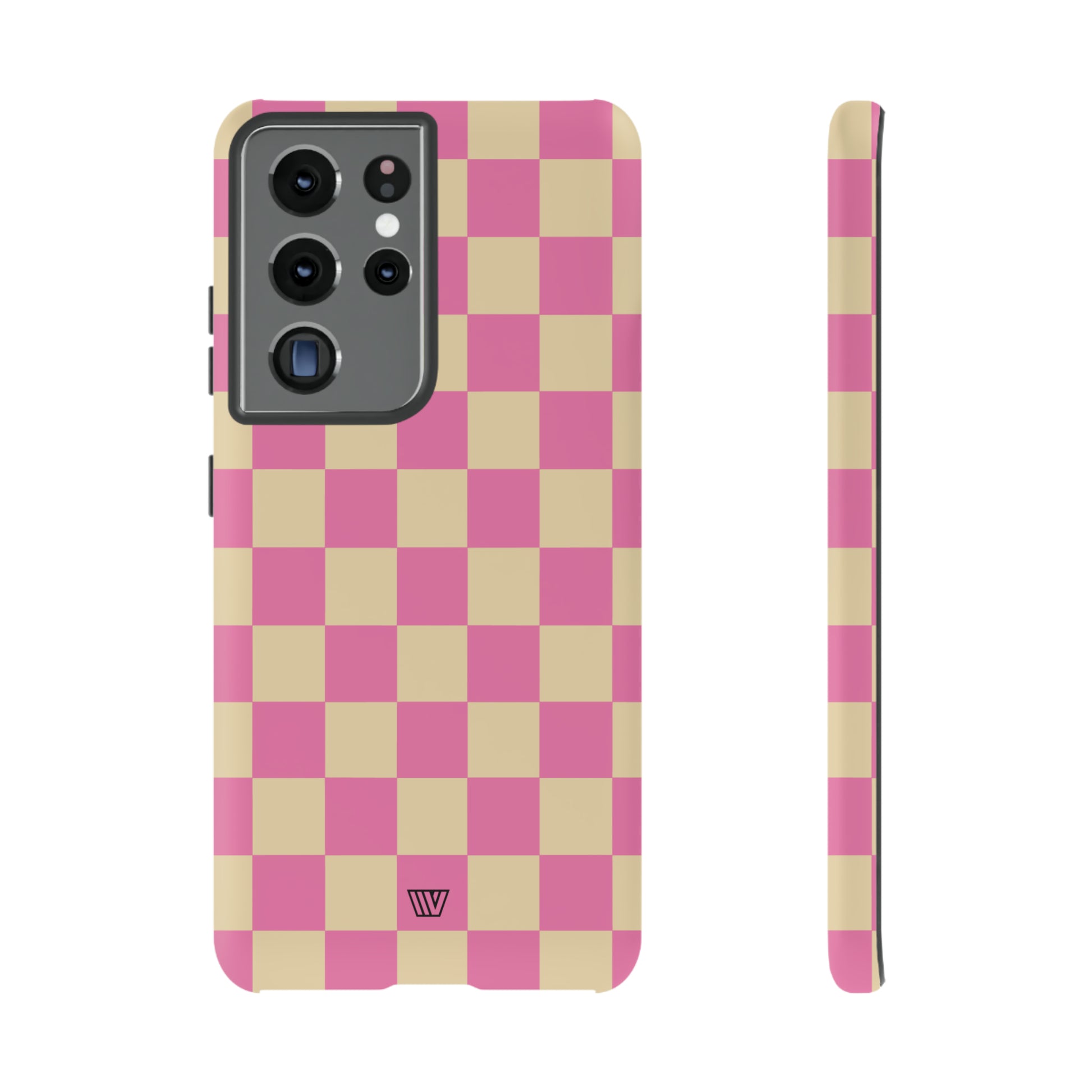 PINK TAN CHECKERBOARD | Tough Phone Case - Trovvve