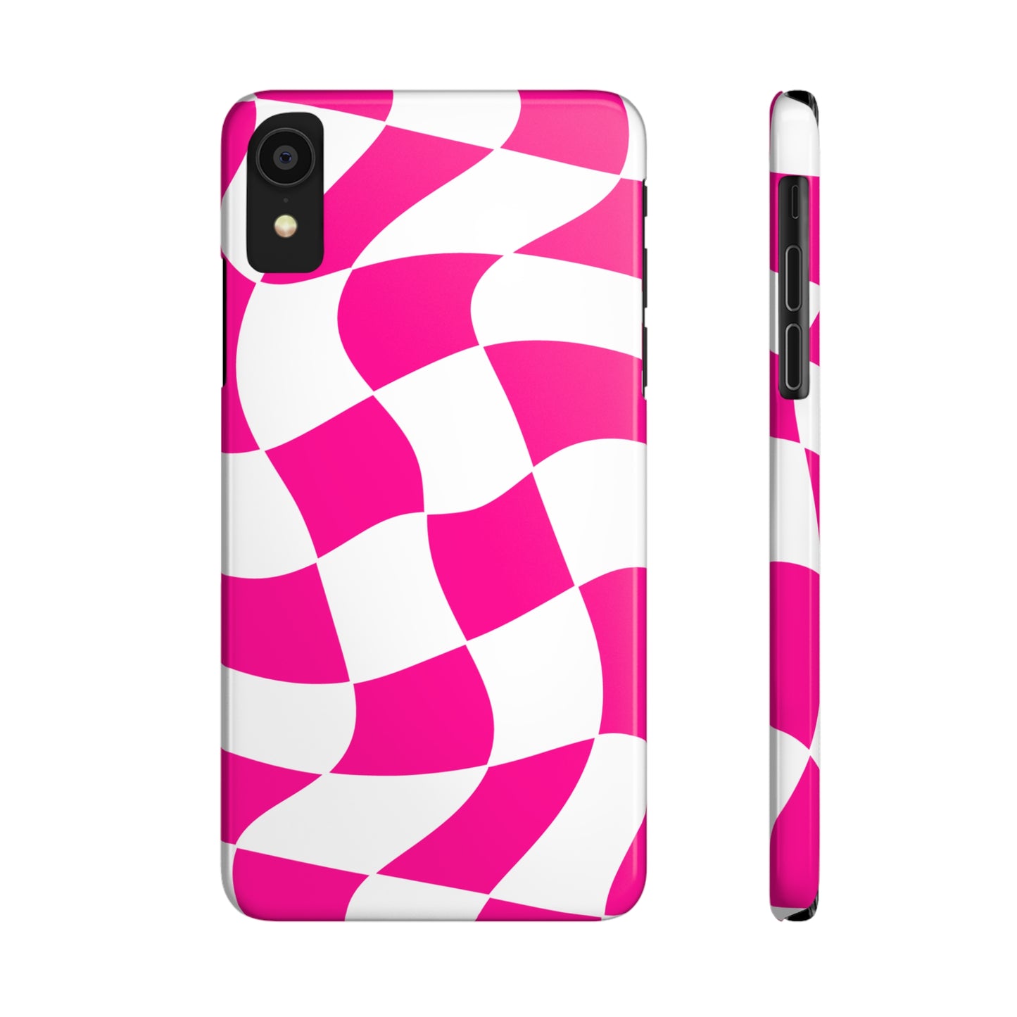 HOT PINK WAVY  | Slim iPhone Case - Trovvve