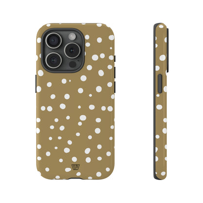 DARK BEIGE DOTS | Tough Phone Case - Trovvve