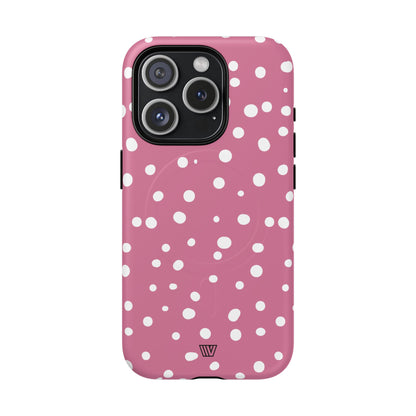 BLUSH RED DOTS | MagSafe Tough iPhone Case