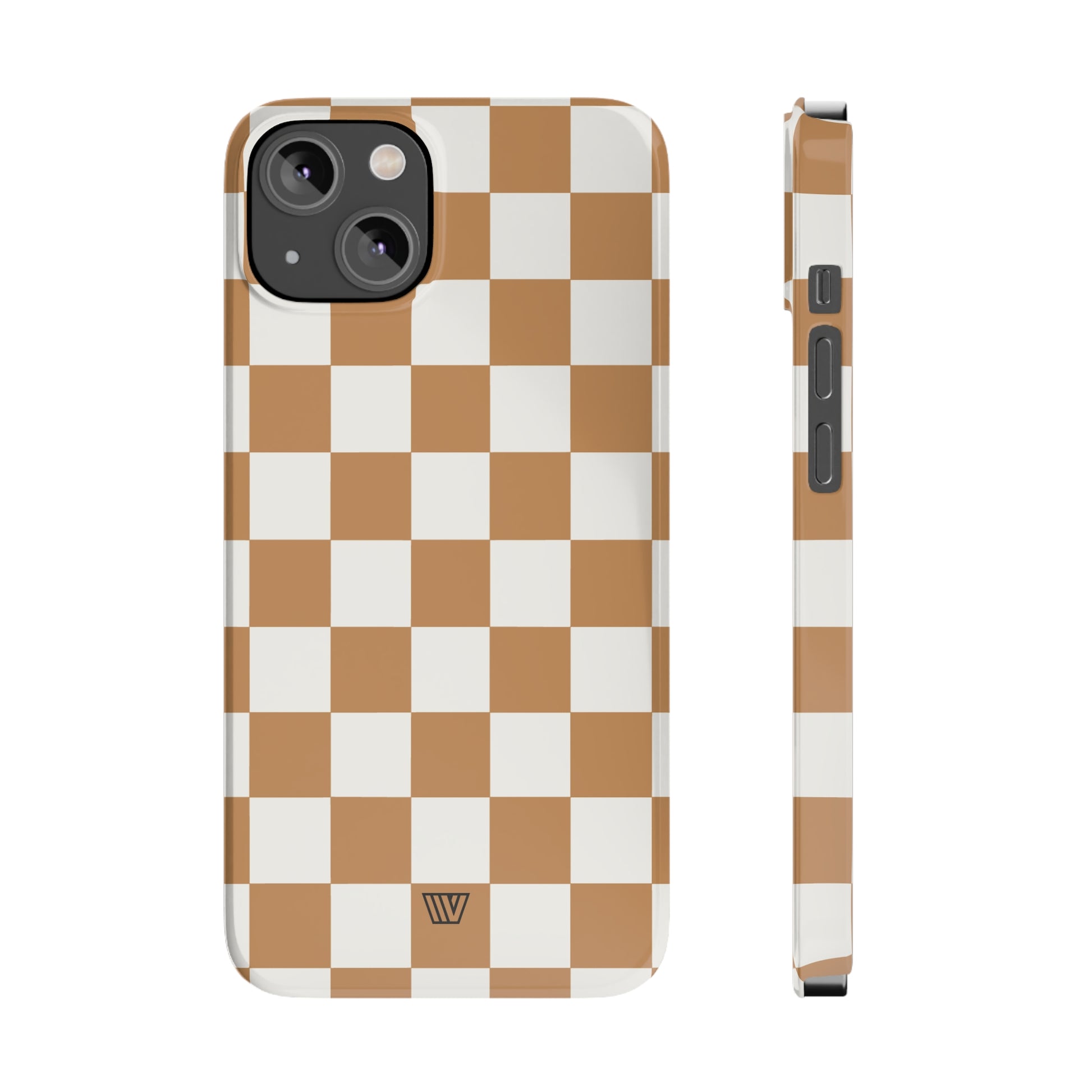 CHESTNUT CHECKERBOARD | Slim iPhone Case - Trovvve