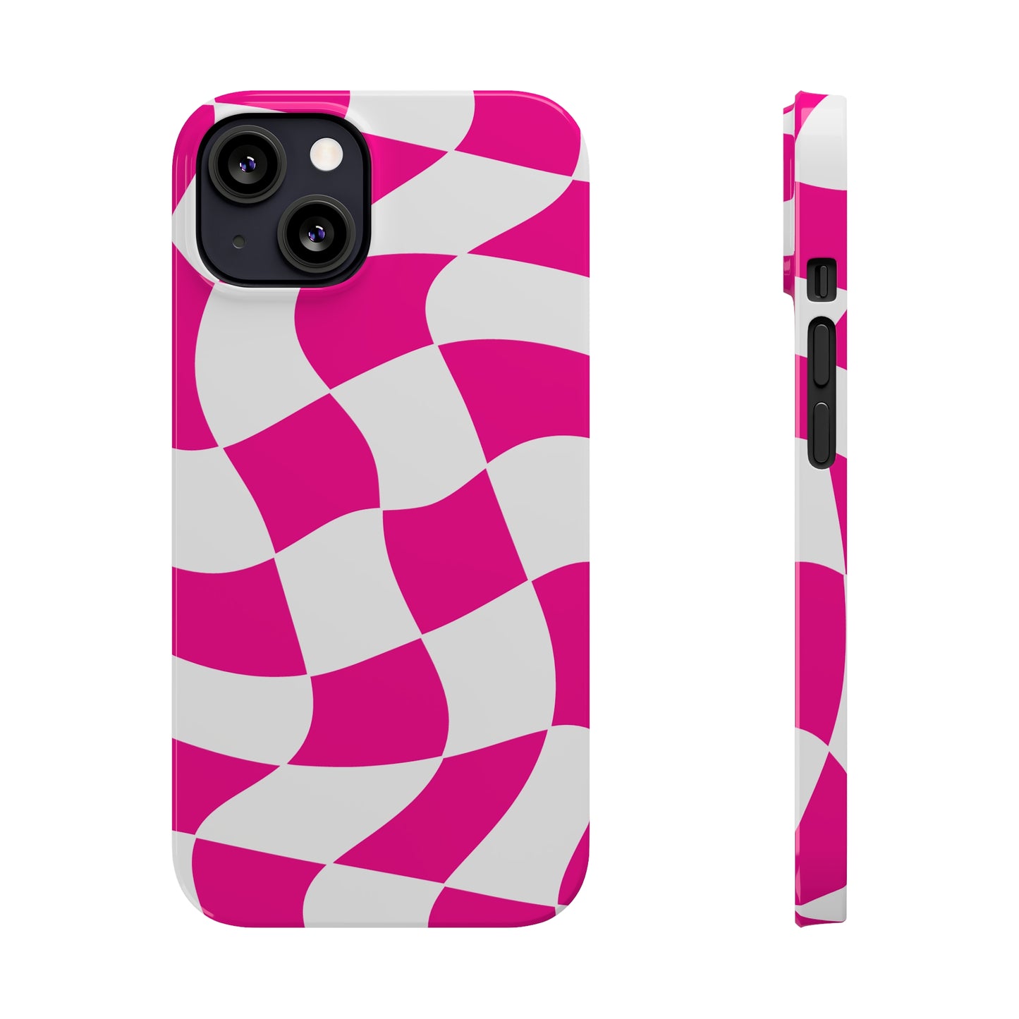 HOT PINK WAVY  | Slim iPhone Case - Trovvve