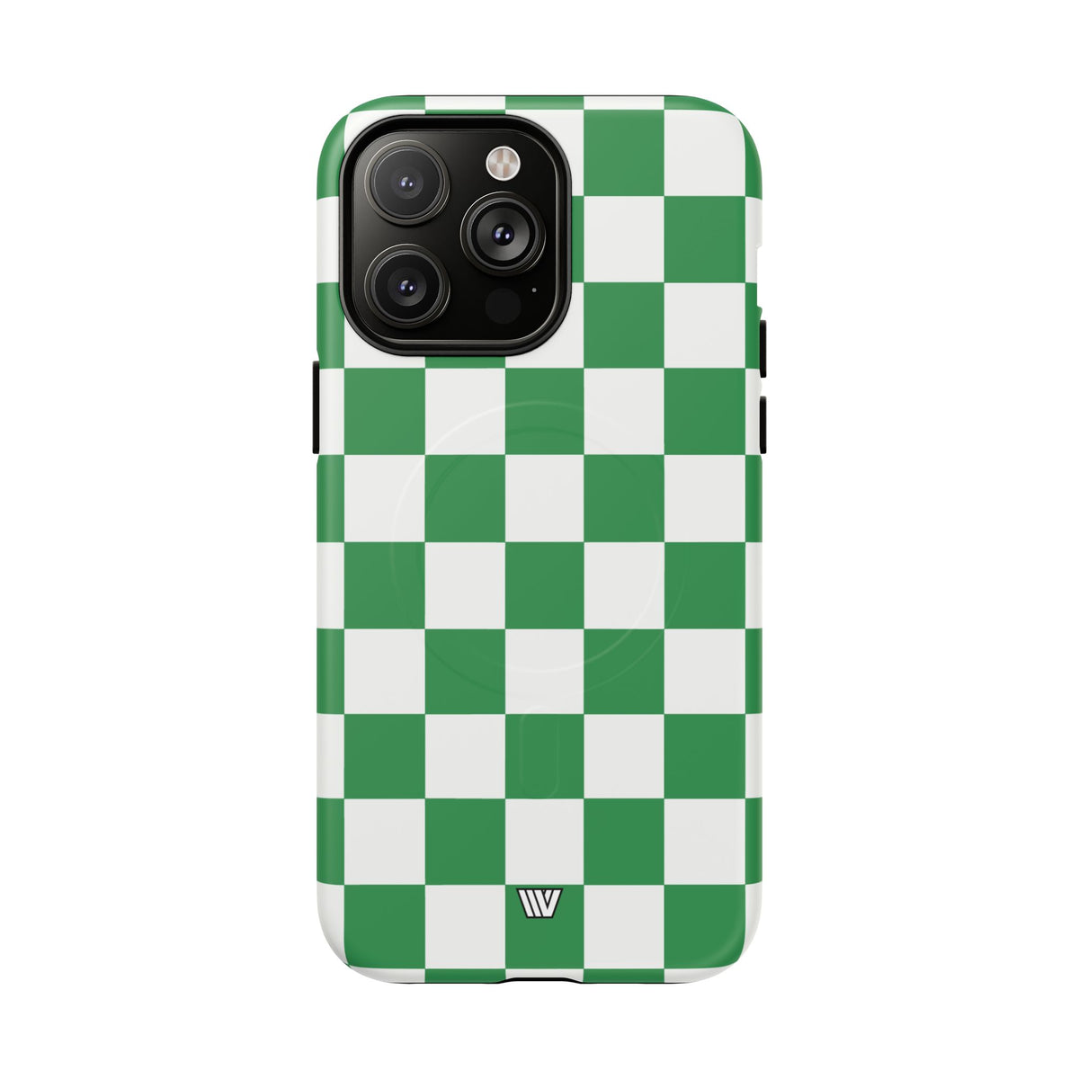 Green White Checkerboard MagSafe Tough iPhone Case – iPhone 14 Pro Max, Matte