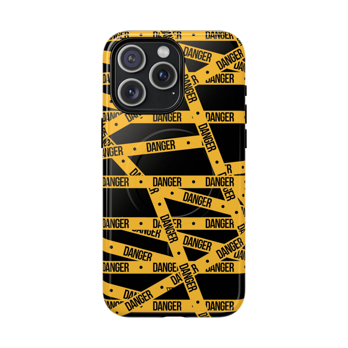 Danger Tape MagSafe Tough iPhone Case – iPhone 15 Pro Max, Glossy