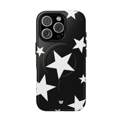 JET BLACK BOLD STARS | MagSafe Tough iPhone Case