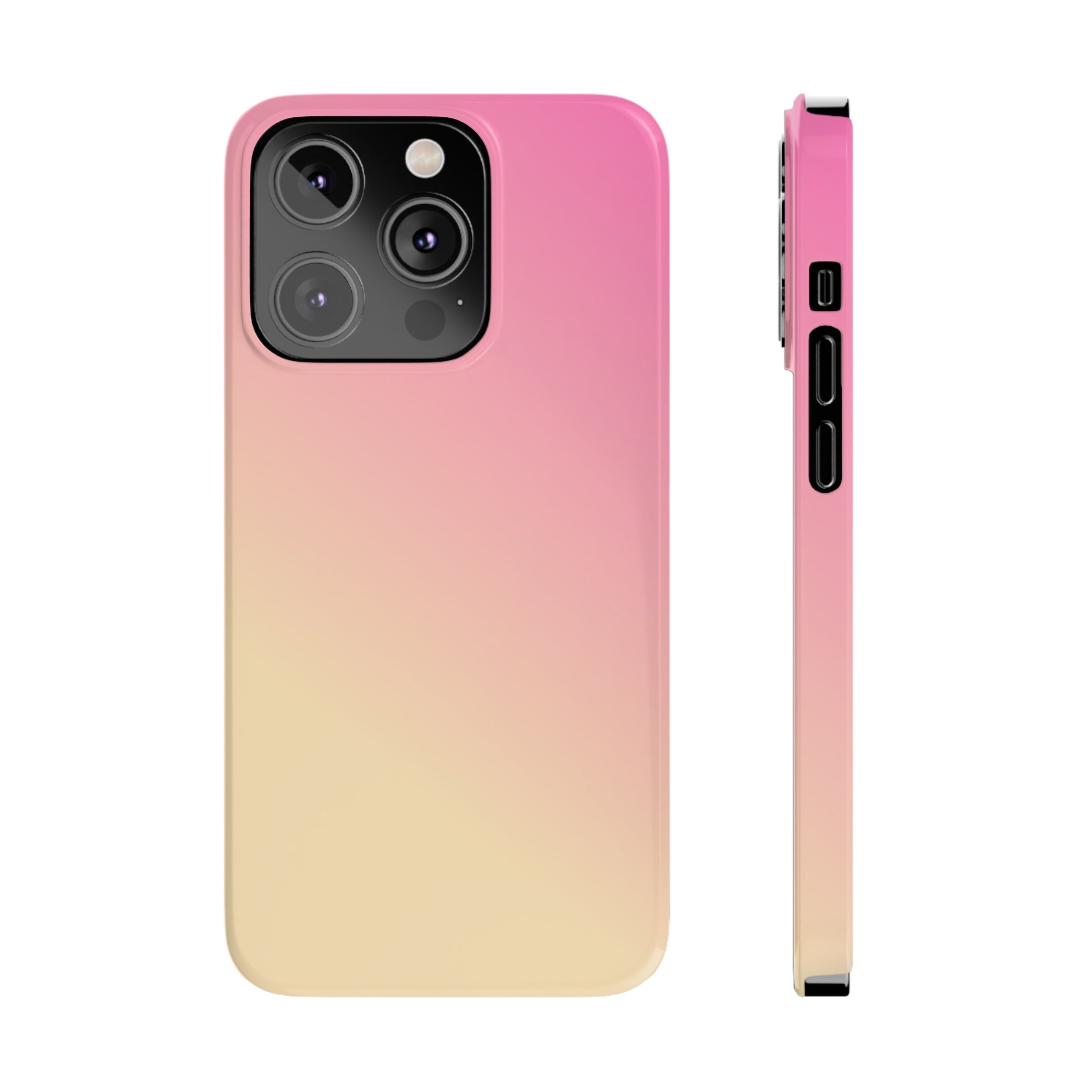 PINK YELLOW GRADIENT | Slim iPhone Case - Trovvve