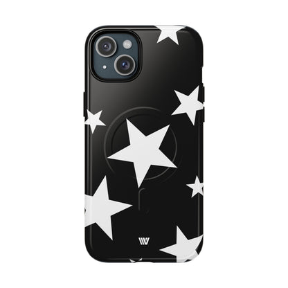 JET BLACK BOLD STARS | MagSafe Tough iPhone Case