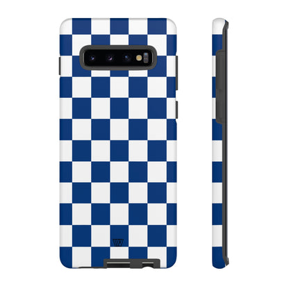 BLUE WHITE CHECKERBOARD | Tough Phone Case - Trovvve