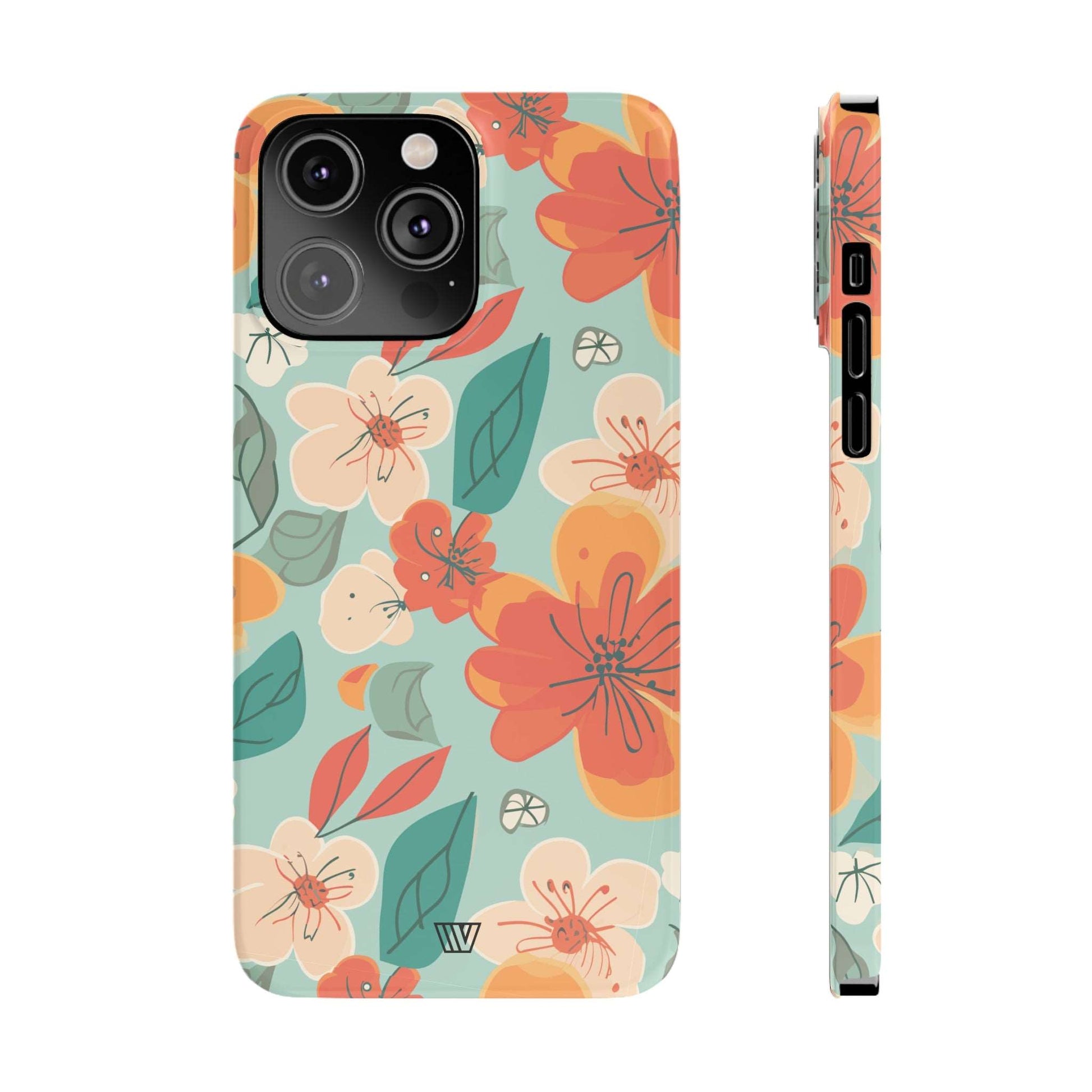 BLOOD ORANGE FLOWERS | Slim iPhone Case