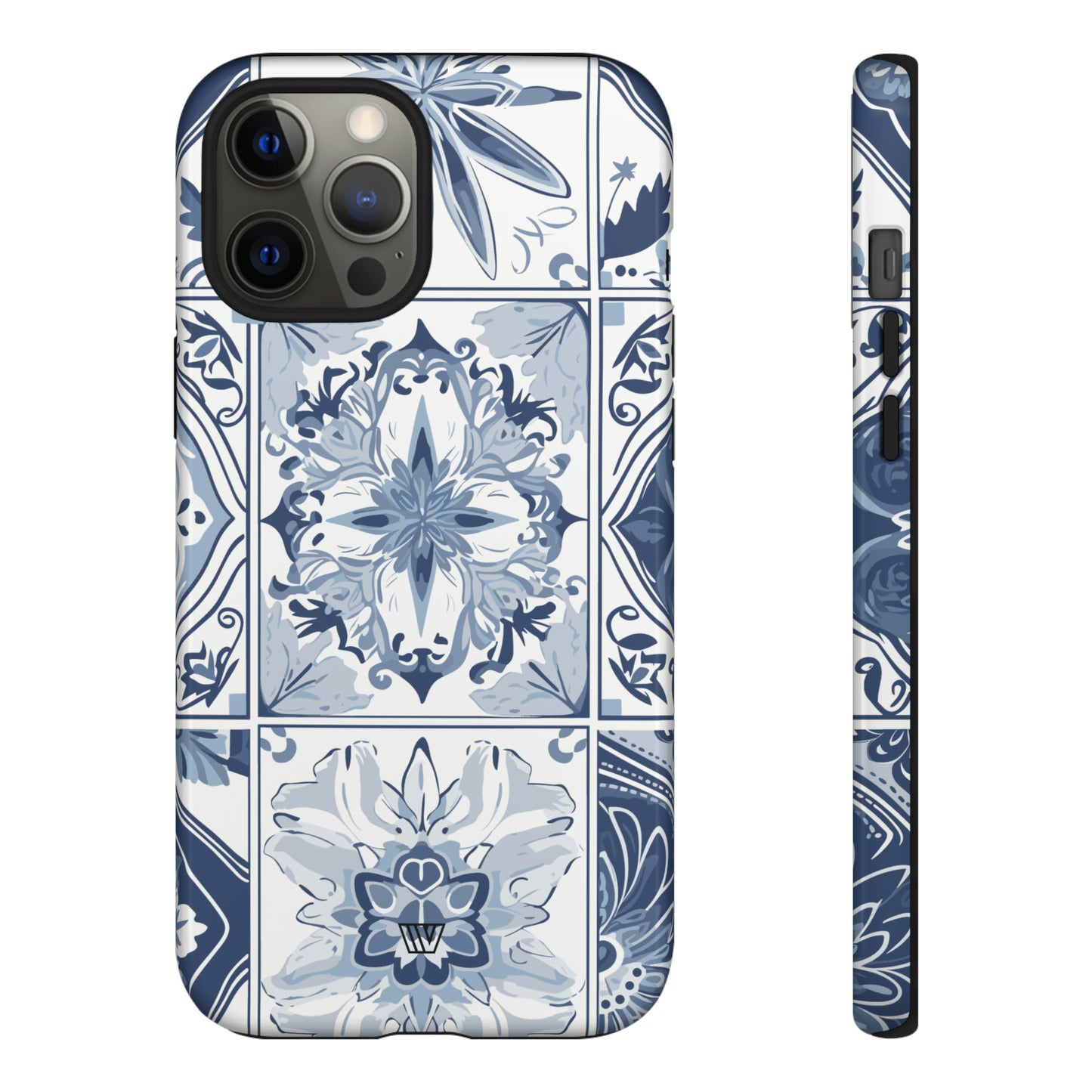 BLUE WHITE TILE | Tough Phone Case - Trovvve