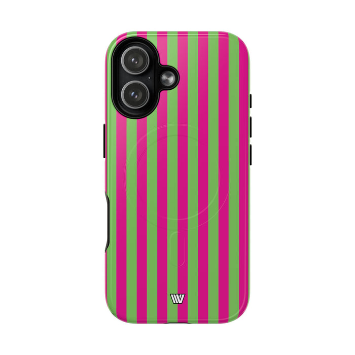 Watermelon Stripe MagSafe Tough iPhone Case – iPhone 17, Glossy