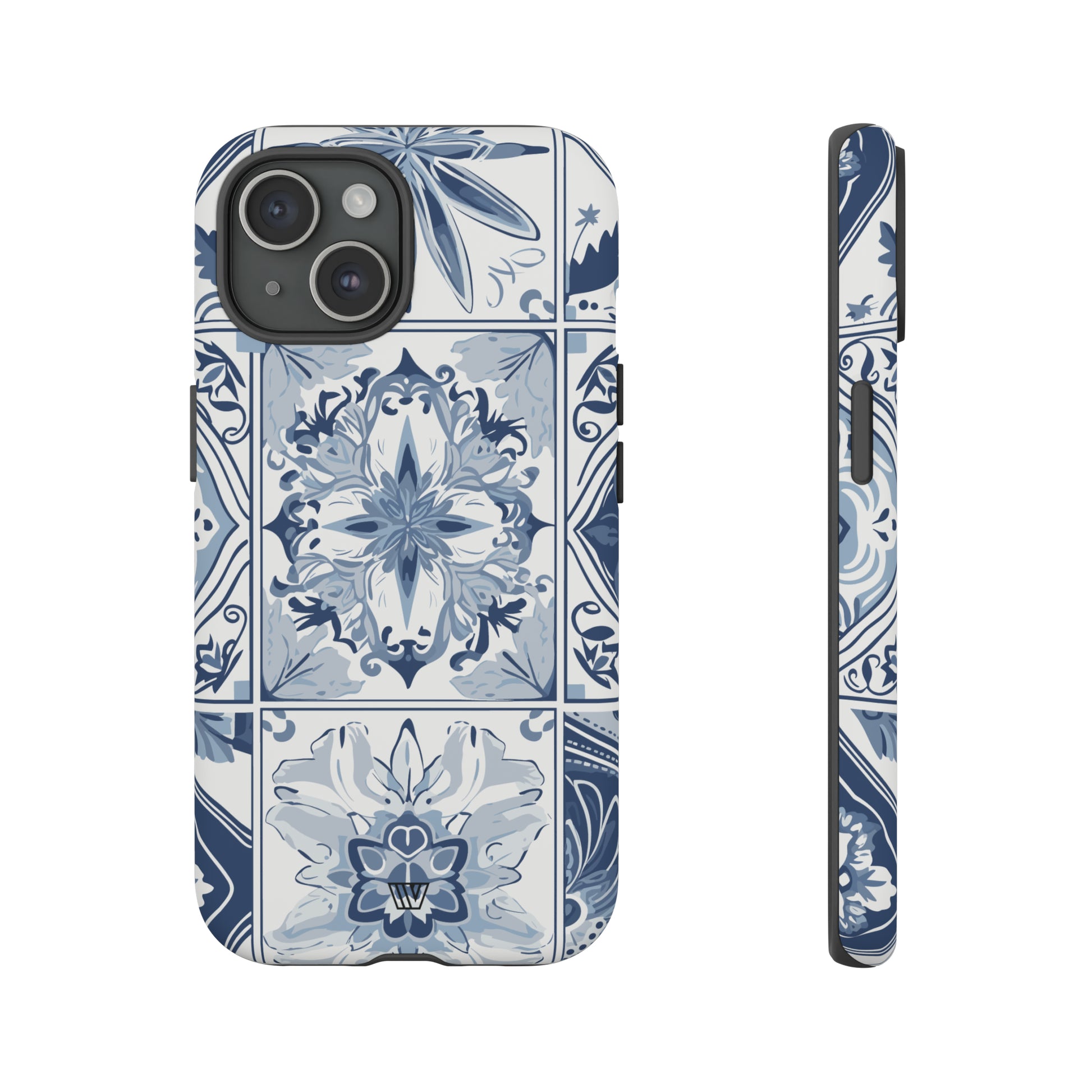 BLUE WHITE TILE | Tough Phone Case - Trovvve