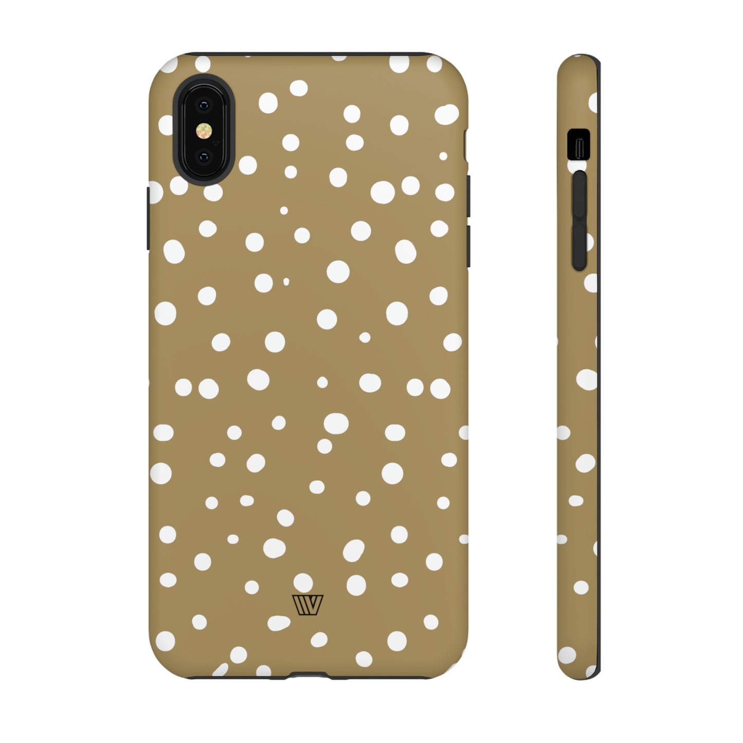 DARK BEIGE DOTS | Tough Phone Case - Trovvve