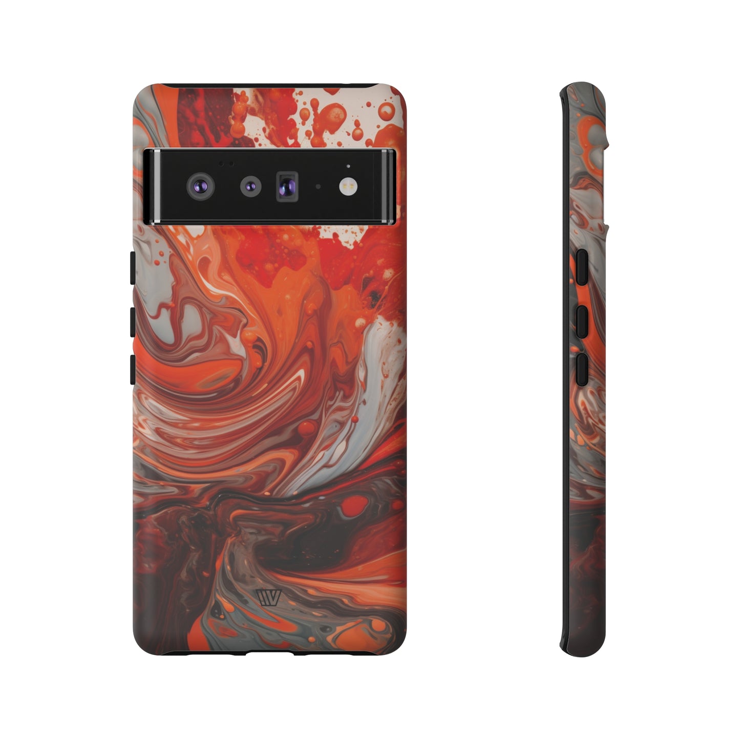 WHITE FIRE PAINT SWIRL | Tough Phone Case - Trovvve