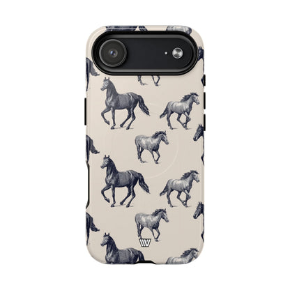 Horse Sketches MagSafe Tough iPhone Case – iPhone 17 Air, Glossy