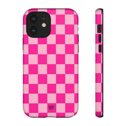 HOT PINK CHECKERBOARD | Tough Phone Case