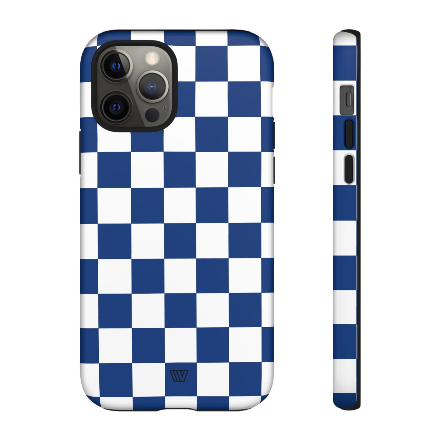 BLUE WHITE CHECKERBOARD | Tough Phone Case - Trovvve