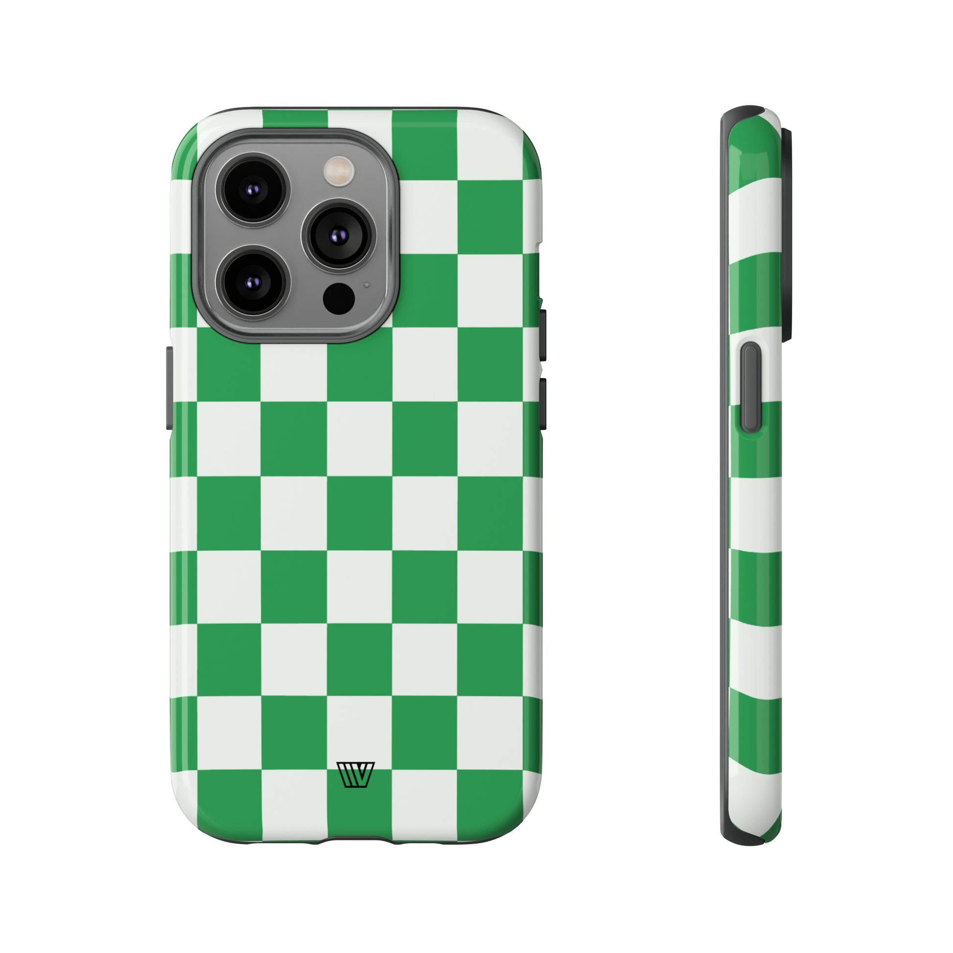 GREEN WHITE CHECKERBOARD | Tough Phone Case - Trovvve