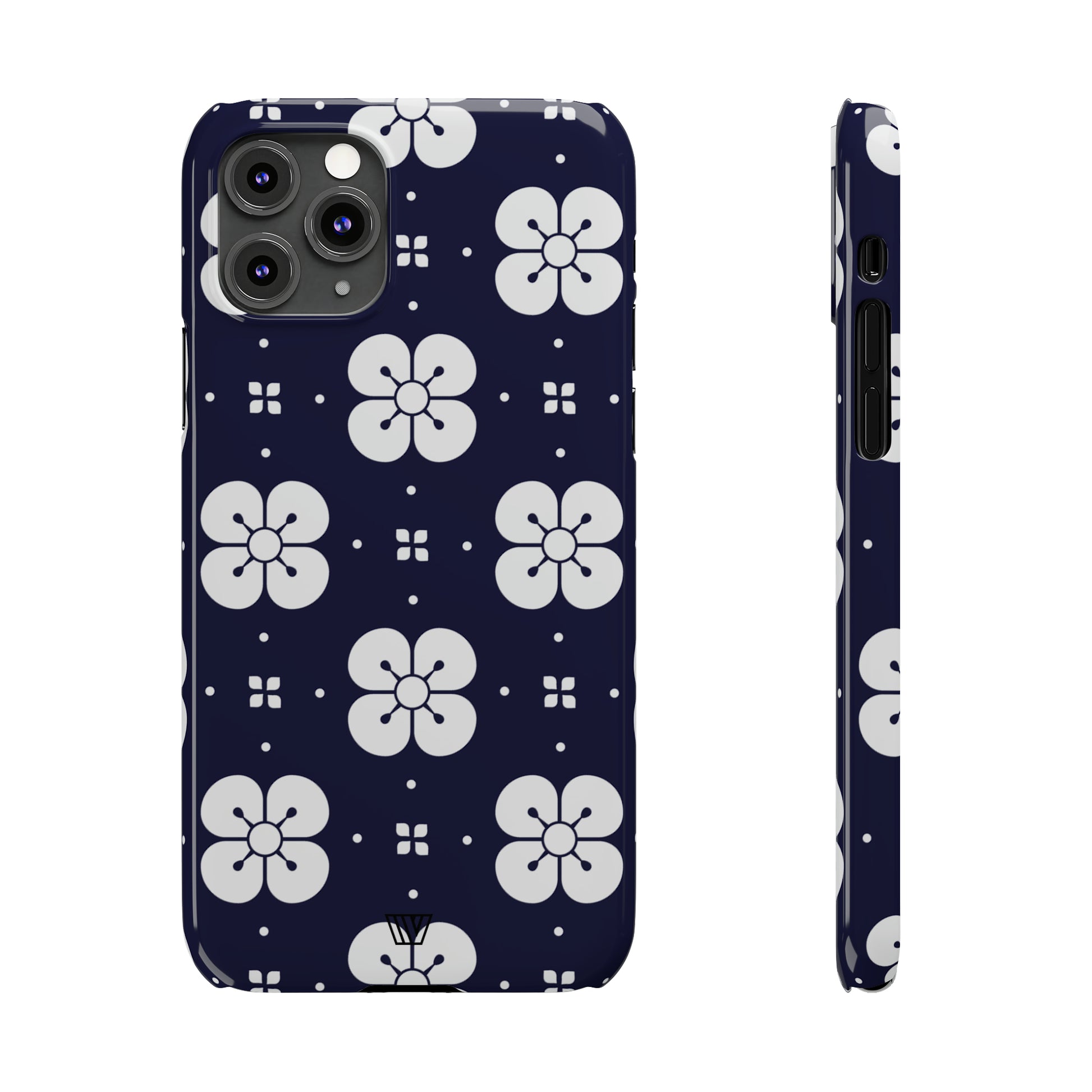 GEOMETRIC FLOWER BLUE | Slim iPhone Case - Trovvve