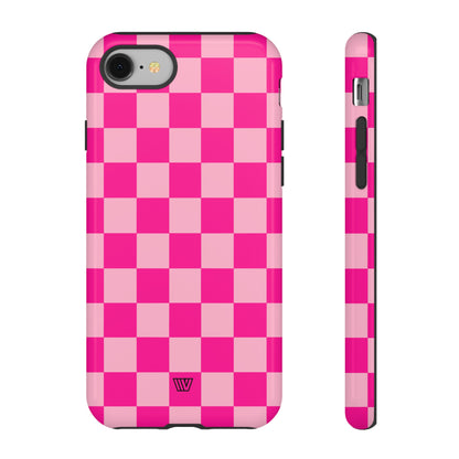 HOT PINK CHECKERBOARD | Tough Phone Case